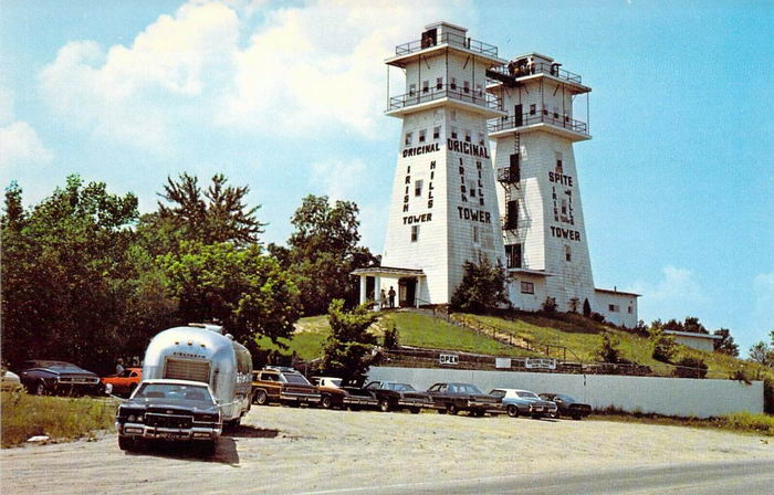 Irish Hills Towers - Old Postcard View